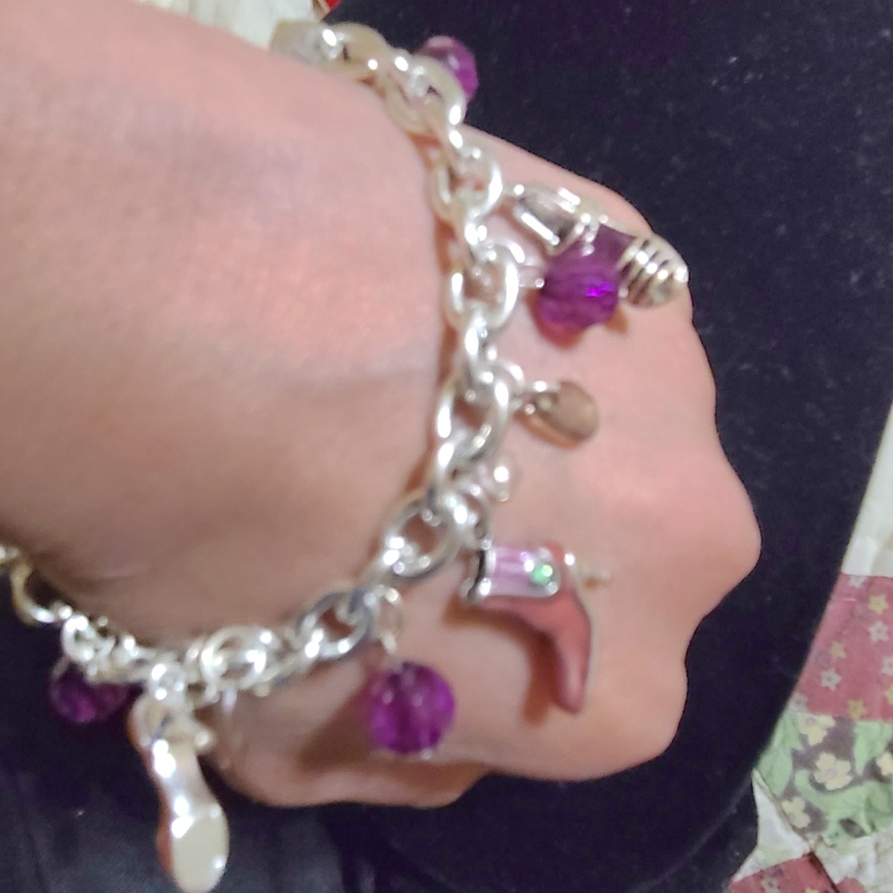 Girly Bracelet with Beautiful Charm NWOT.